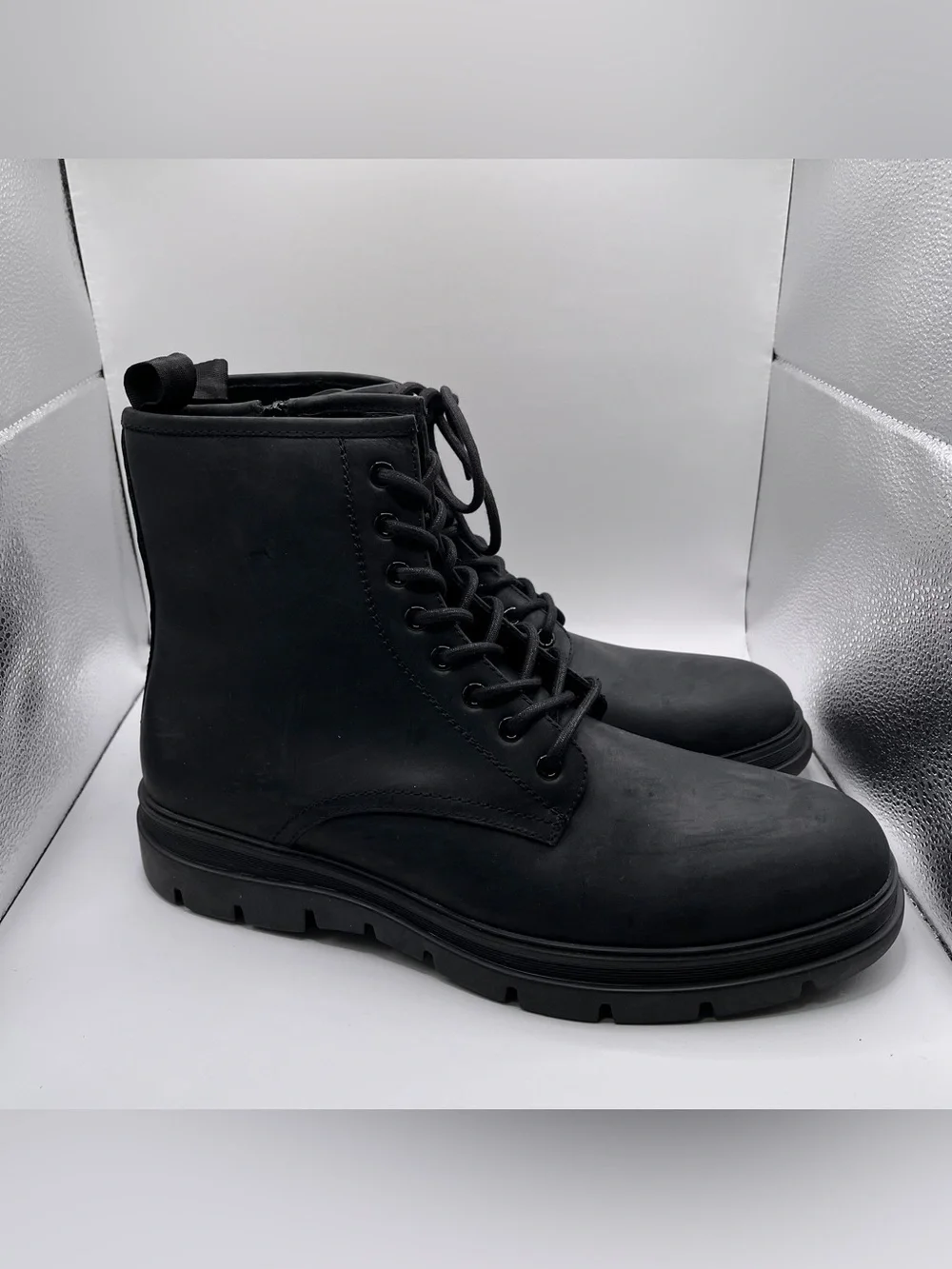 NWOB ALDO Graveldiver Waterproof Boot (Men) size 12 black combat lace waterproof